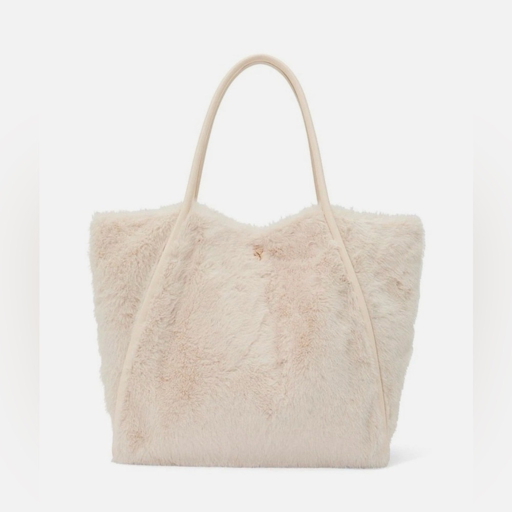 Victorias Secret Cream color faux fur Tote Bag New with tag